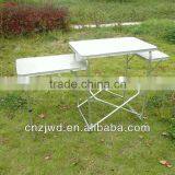Brushed Silver Garden Aluminum Folding Picnic Table thumbnail-3
