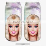 Fashion Barbie Girl Wear High Quality 3d Digital Full Print Colorful Ankle Socks Sports Unisex Custom Hot Sale Stretch Spandex thumbnail-2