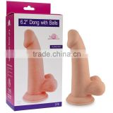 Penis Dick with Suction Cup Waterproof Soft Phthalates free Dong with Balls Sex Toys for Women