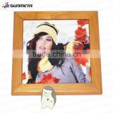 Personalized Tile With Wooden Frame, Blank for Sublimation Printing