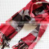 2016 Hot selling fashion checked knitted scarf