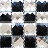 Black and White 13 Beveled Mirror Glass Wholesale thumbnail-1