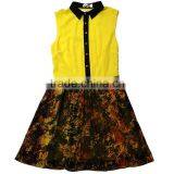 Hot Sale Guangzhou Latest Formal Dress Patterns OEM Design Simple Chiffon Sleeveless Small Girls Dress Summer thumbnail-2