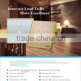 2 Gangs 2 Ways Glass Panel Touch Switch ,hotel Smart Light Switch
