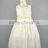 Baby Girls Ivory Communion Bridal Wedding Party Lace Dress Kids Wear Bridesmaid Flower Waist Collar Dress thumbnail-2