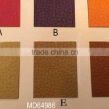 NEW PATTERN PU leather with thermal colors stamping LOGO on surface