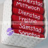 China Manufacturer Wholesale Yarn-dyed Embroidery Design Waffle Weave Cotton Kitchen Cloth Set Set thumbnail-3
