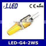 Silicone Body High Quality COB Chip 2W LED G4 Bulb Light