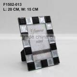 wholesales glass photo frame in colored paperboard edge or glass fragment edge