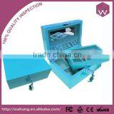 Blue Painting Mirrored Jewellery Box Dubai With Compartments