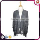 2016 New Fashionable Tassel Promotional Suede Poncho thumbnail-4