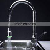 Brass Temperataure Led Pull Out Kitchen Faucet thumbnail-6