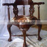 Antique Reproduction Furniture - Corner Chair With Natural Painted Furniture