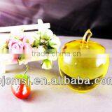 Beautiful crystal glass apple for wedding decoration Chistmas gifts