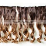 Fashion Gradient color Fake Hair silk extension hair pieces N467