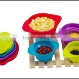Heat Resistant Collapsible Silicone Measuring Set Cups Food Bowl