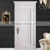 Simple design european white interior solid wooden doors