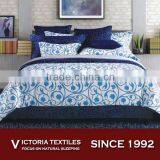 China Blue Reactive Printed Microfiber Bed in a Bag Sets 4 Pieces Bedding Sets thumbnail-1