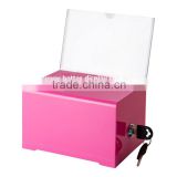 wholesale acrylic money collection containers