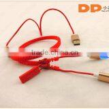 Colorful Zipper Flat Cable Oem Brand Logo Custom Usb Data Cable thumbnail-3