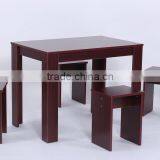 E1 Melamine MDF Dining Table With Easy Style Stools thumbnail-4