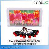 Push Button 800 * 480 Resolution Indoor 7 Inch Screen Lcd Panels for Sale Advertising Media Player