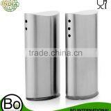 Stainless Steel Silver Shaker Oval Salt And Pepper (2 Pieces)
