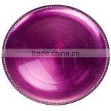 Rose Red Round Shape Elegant Plastic Party Plates thumbnail-1