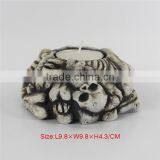 Resin Halloween Skull Candle Holder thumbnail-5