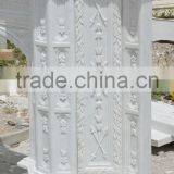 Classical Indoor Decorative White Marble Fireplace Mantel thumbnail-3