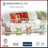 6pcs Drinking Water Glass With Colors on Bottom thumbnail-1