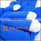 Hot Sale Cheap Solid Blue Bluetooth Gloves Touch Screen,cheap Arylic Gloves thumbnail-2
