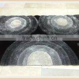 Thick Vibrant Blue 3D Style Floral Sparkle Mat Deep Glossy Shag Pile Floor Rugs thumbnail-1
