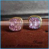 Cheap Wholesale Stud Earrings Cystal Agate Drusy Stud Earrings thumbnail-2