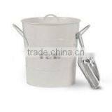 House Container Enamel Multifunctional Pet Food Collector/Metal Scoop Ice Bucket/Laundry Powder Storage Box thumbnail-1