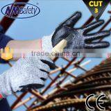 NMSAFETY Best Safety Anti Cutting Black Nitrile Coated Gloves Level 5 thumbnail-1