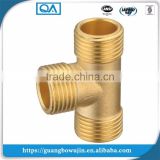 Hot selling brass pipe fitting male threaded brass tee