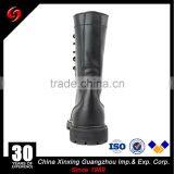 Black Genuine Leather 10 Holes Steel Toe Military Combat Boots thumbnail-3