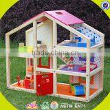Wholesale Beautiful Wooden Dollhouse Sets Toy Lovely Baby Wooden Dollhouse Toy Popular Wooden Dollhouse Toy W06A042 thumbnail-4