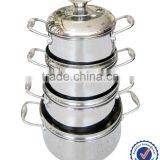 12pcs High Quality With Combined Lid Stainless Steel Cookware Pots Set thumbnail-6