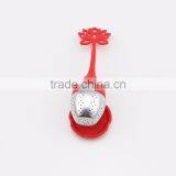 Nice Design Mini Silicone Flower Tea Infuser in Red thumbnail-3