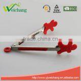 WCJ628 Premium Comfort Stainless Steel Locking Oblong Food Tong With Silicone Heads, Good Grip thumbnail-2