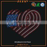 I Love USA Hot Fix Rhinestone Heart Design Transfers thumbnail-3