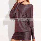 Hot Pink Long Sleeve Elastic Cotton Warm Party Dresses Vestidos Sexy Mini Pencil Club Bodycon Bandage Dress thumbnail-4