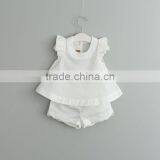 2017 Girls Summer Trendy Cool Suit Designs Pure Colour Boutique Girl Clothing Set thumbnail-5