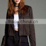 OEM Service Newest Cropped Cheap Varsity Jacket Made in China thumbnail-1