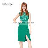 Maxnegio Formal Ladies Official Green Dresses thumbnail-2