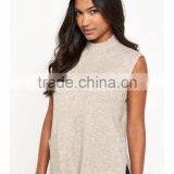 Cold Shoulder Draped Waterfall Front Knitwear Long Line Design Knitwear thumbnail-5