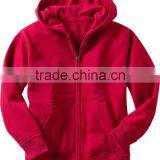 BOYS PLAIN ZIPPER UP HOODY thumbnail-1