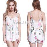 Summer Chiffon Sexy Women Backless Slip Mini Jumpsuit Casual Sexy Summer Dresses Pants thumbnail-1